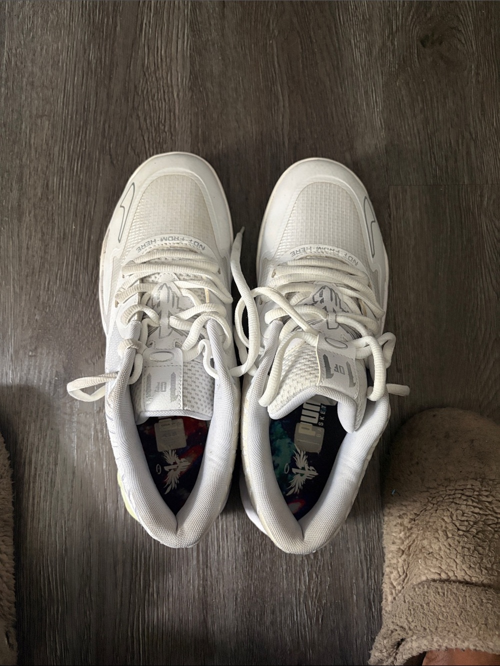 Puma White Youth Athletic Sneakers